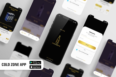 Alcoholic Drink Cold Zone App app appel design google graphic design mobile ui ux