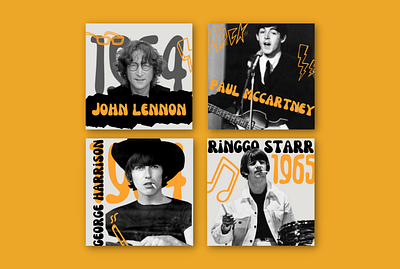 The Beatles content creation content post graphic design instagram post music rock social media graphics the beatles