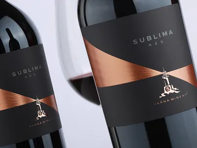 Varna Winery, Sublima Red best wine label design illustration jordan jelev logo strategic branding the labelmaker wine branding wine label design wine packaging