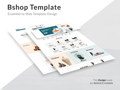 Bshop Ecommerce Template Design app branding design ecomm ecommerce ecommerce design ecommerce shop illustration logo ui website design