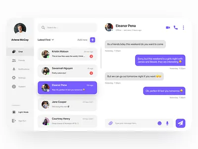 Daily UI #13 - Direct Messaging - Ver 2.0 clean dailyui ui ux