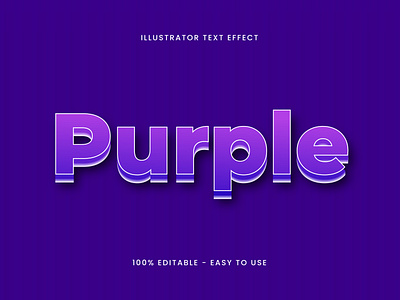 Purple 3D Text Effect 3d background colorful free download graphic design logo mockup motion graphics neon effect purple purple color rgb text effect text style typography web template