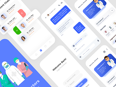 Doctors Appointment App Design adobexd branding creative design doctordesign doctorsapp doctorsappdesign doctorsappointment doctorsappui doctorscall doctorscontact figmadesign hellodoctors templatedesign ui uxui design