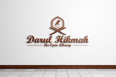 Darul Hikmah library logo book branding darul education graphic design hikmah icon islic knowledge logo vector