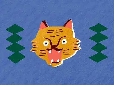TIGER graphic design ill illustration procreate