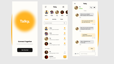 Messaging app concept app design graphic design minimalism ui web