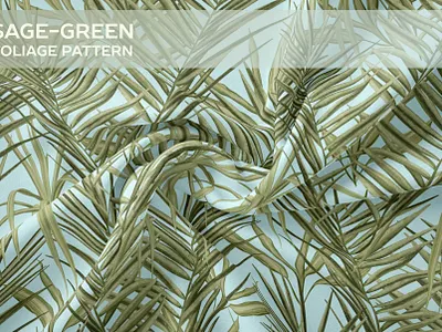Sage-green foliage pattern artwork branding design fabric fabric design fashion fashion design for kitchens illustration tropical foliage