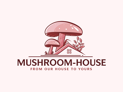 Real Estate Logo and Branding branding graphic design homeware illustration logo mushroom real estate