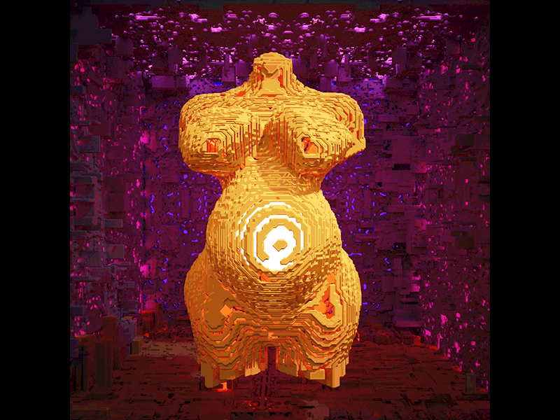 “Vulcaestus Goddess” 3d 3d illustrator cg character design cubes game game designer game illustrator games gif illustrator lowpoly magicavoxel motion pixel pixelarts render stop motion voxel voxel artist