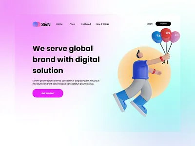 Digital Agency branding design illustration typography ui ux web website