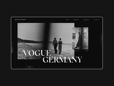 Peter Lindberg fashion peter lindbergh photography portfolio typography ui ux webdesign