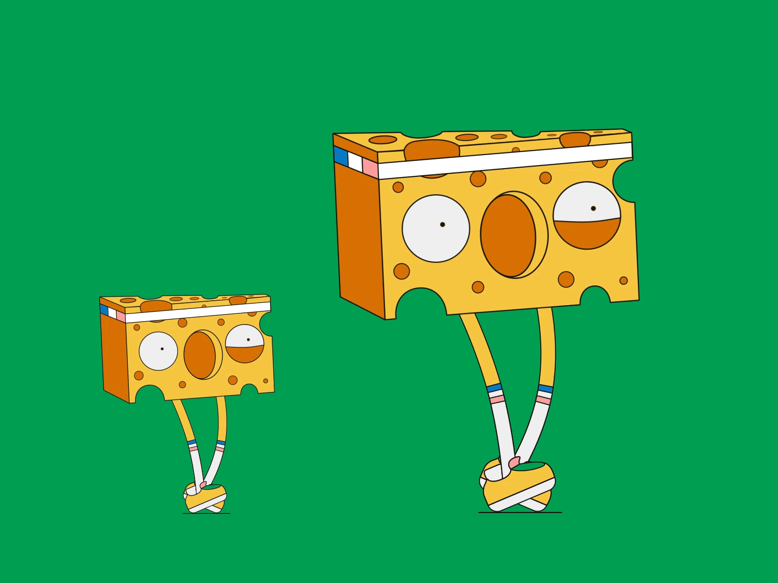 Cheesehead animation animationdesign characteranimation color design illustration kavela design motion