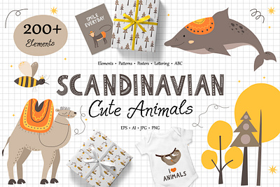 Scandinavian Cute Amimals animals cute print scandinavian