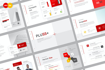 PLUSS - Elevator Pitch Presentation clean colorful company corporate design google slides keynote modern multipurpose multipurpose template photography pitch deck portfolio powerpoint studio template unique web design web development website