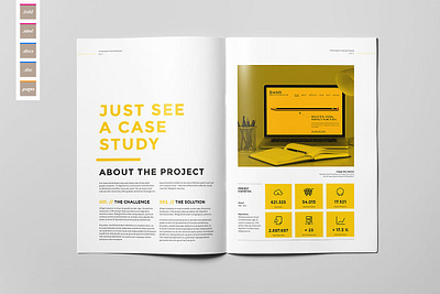 Proposal Template a4 advertising agency brand branding brief brochure company corporate creative identity indesign letter magazine minimal project proposal proposal template trend yellow