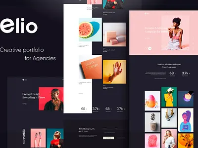 Elio - Creative Portfolio HTML5 CSS3 Template agency app branding creative portfolio design freelance html illustration maintance multipurpose portfolio template ui ui design ux ux design web web development web maintance website