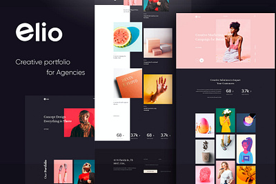 Elio - Creative Portfolio HTML5 CSS3 Template agency app branding creative portfolio design freelance html illustration maintance multipurpose portfolio template ui ui design ux ux design web web development web maintance website