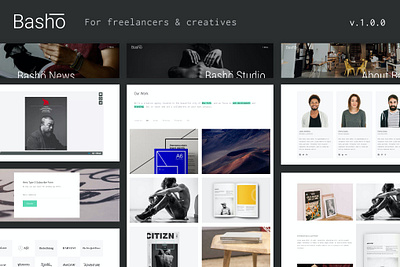 Basho - A Creative HTML5 Template for Freelancers app branding design gallery illustration landing landing page masonry page parallax photography responsive ui ui design ux ux design web web development web maintance website