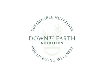 Down to Earth Nutrition Secondary Seal badge brand brand identity branding design identity illustration logo logo design nutrition nutrition practice rosemary seal secondary mark visual identity