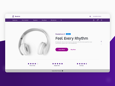 Beatrick | Landing Page beatrick landing page design sound system speaker ui web design