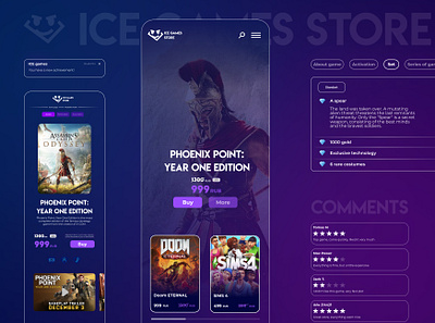 Interface & branding for games store branding design games graphic design illustration logo ui ux vector web design