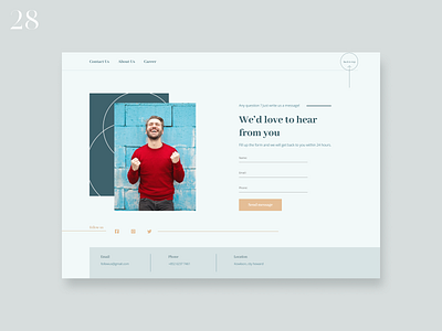 DailyUI 028 - Contact Us 028 contact page contact ui contact us contact us page dailyui dailyui028 information page my contact my contacts