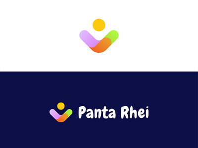 Panta Rhei - Child Coaching branding check child coaching color colorful flow grow growup happy kid kids logo logo design people river school