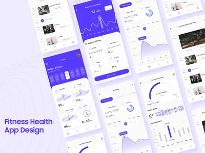 Fitness Health App Design app appdesign branding design designinspiration fitness fitness health app design graphic design health social media ui uiux ux uxdesign vector webdesign