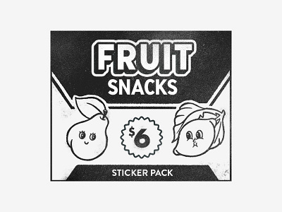 Classified Ad for Fruit Snacks sticker pack art character chracter design cute design digital art graphic design halftone illustration packaging print procreate retro sticker sticker pack texture vintage