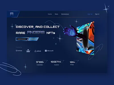 FINGERS - NFT Landing Page design typography ui vector