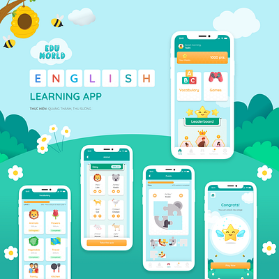 English learning app design education english figma game ui ui design ux vocabulary wireframe