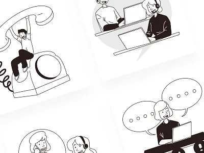 service center illustration dribbble flat graphic design help illustration service ui vector