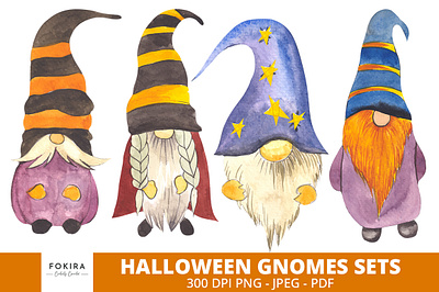 Halloween Gnomes Sets halloween illustration llustration vector pumpkin illustration vector
