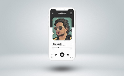 Music Player UI 3d graphic design ui