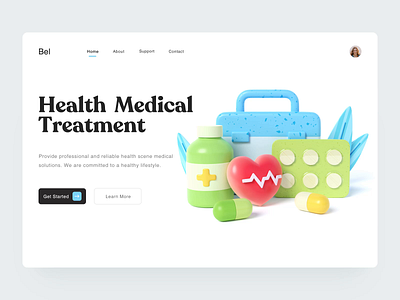 3D animation illustration-medical 3d animation design illustration landing medical motion graphics