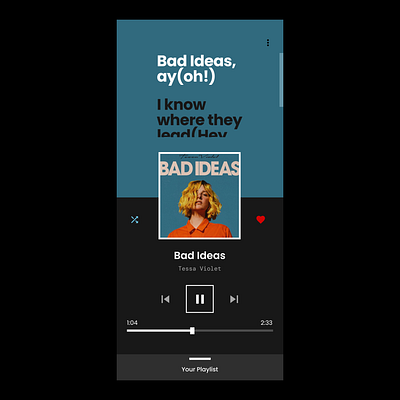 Daily UI challenge Music App app appdesign dailyui design music ui ux