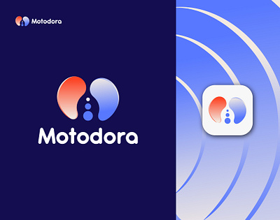 Modern letter logo for Motodora abstract logo branding creative logo design creative logob graphic design graphics design illustration letter logos logo design business logofolio m letter modern letter logo for motodora modern logo