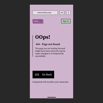 404 page not found 404 app appdesign dailyui design ui ux