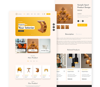 Furniture store website design ecommerce full case study interaction design minimal ui online selling product design prototype store ui ui kit ui ux designer user interface user research ux web design web designer