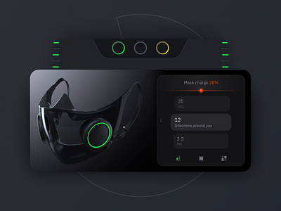 Mask [ mobile app ] air pollution app controls mask mobile mobile app product design