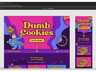 Dumb Cookies - Branding / Website animation branding cookies monkey stickers ui website