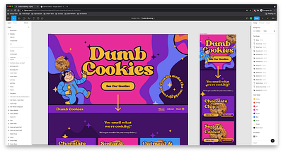 Dumb Cookies - Branding / Website animation branding cookies monkey stickers ui website