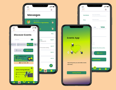 Events App adobexd android animation app behance canva graphic design ios mobile mobile designer mobileapp mp4 ui ui designer uiux designer ux designer video visual design visual designer