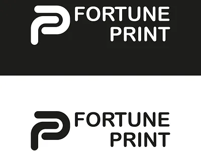 Log Designing Idea | Fortune Print | FP | Print logo brand design graphic design idea illustration logo