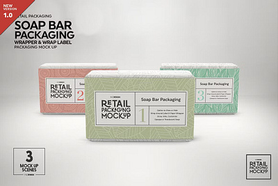 Retail Soap Bar Packaging Mockup advertising bar packaging mockup bar suds bath bathroom branding clean glycerin handmade label natural organic packaging paper product retail soap bar packaging mockup soap soap bar packaging mockup wrap wrapper