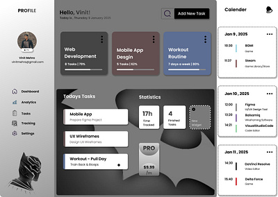 Task App Dashboard app graphic design ui ux