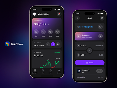 Crypto Wallet Mobile App - Rainbow crypto app design crypto app ui crypto ethereum wallet crypto exchange app crypto mobile app crypto wallet crypto wallet app cryptocurrency application cryptocurrency ethereum app cryptocurrency exchange cryptocurrency mobile app cryptocurrency ui design exchange app exchange app ui exchange bitcoin app exchange mobile app exchange wallet mobile app