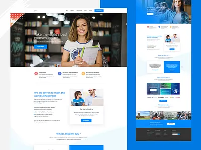 University Landing Page coaching theme education theme learnpress lms theme online course university wordpress theme
