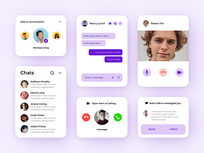 Chat app components appdesign appui branding chat app components design figmadesign graphic design logo messaging app ui uidesign uiux uiuxdesign