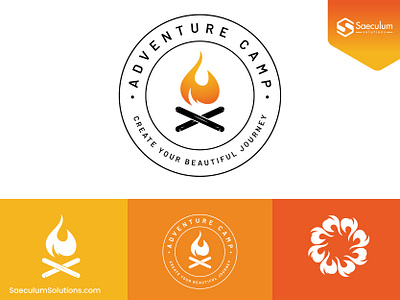 "ADVENTURE CAMP" logo adventure adventurelogo branding logo logodesign